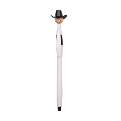Promotional Creative Cow Boy Shape Plastic Ball Pen UV Printing Black Blue Ink