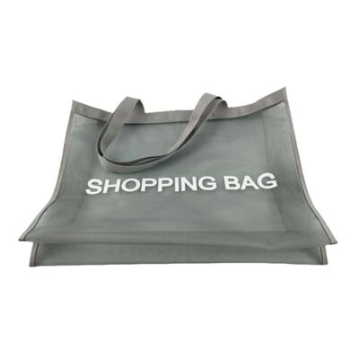 Light Weight Reusable Nylon Mesh Tote Shopping Bags With Large Size